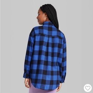 Wild Fable 
Women's Long Sleeve
Hi-Low Oversized
Flannel Shirt